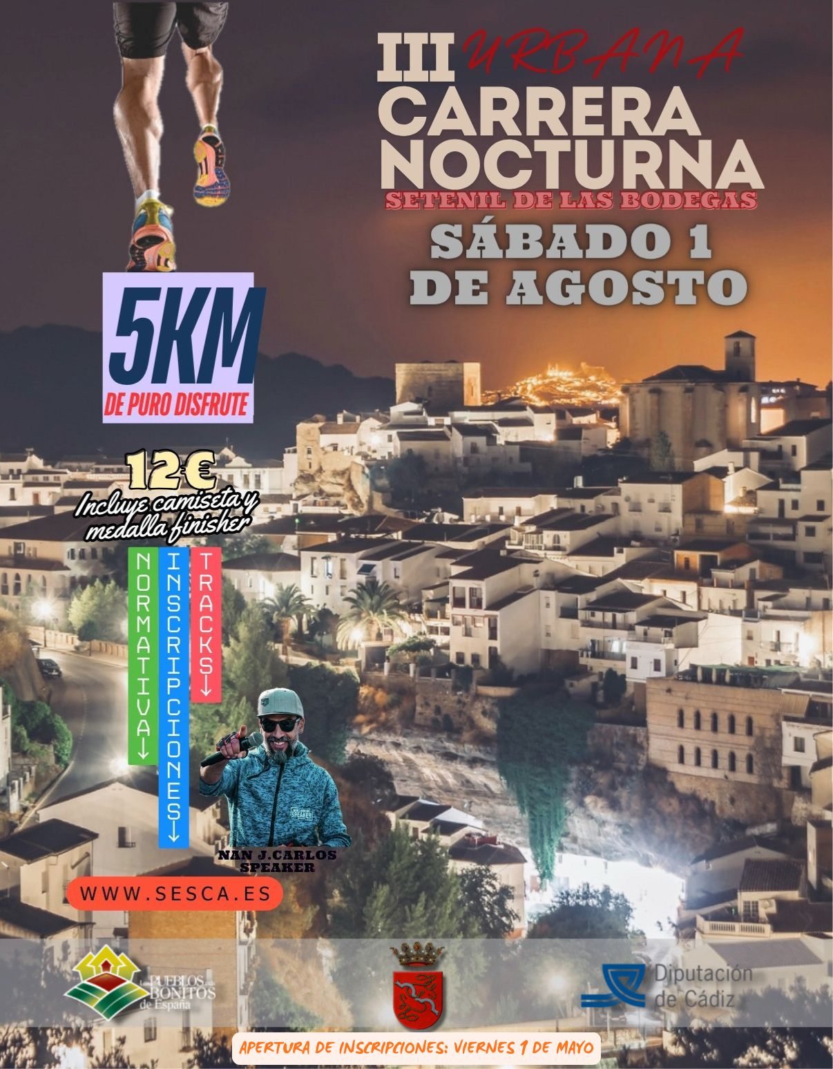III CARRERA NOCTURNA SETENIL DE LAS BODEGAS - Inscríbete