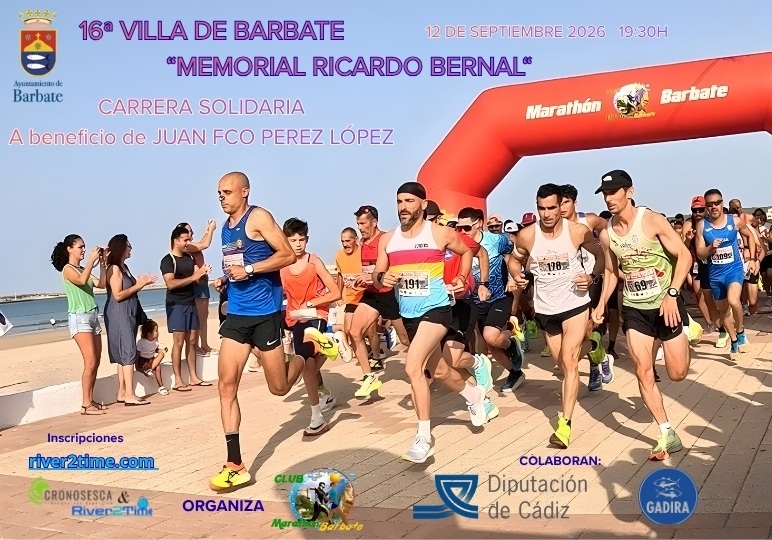 CARRERA INFANTIL POPULAR 16ª VILLA DE BARBATE  “MEMORIAL RICARDO BERNAL” - Inscríbete