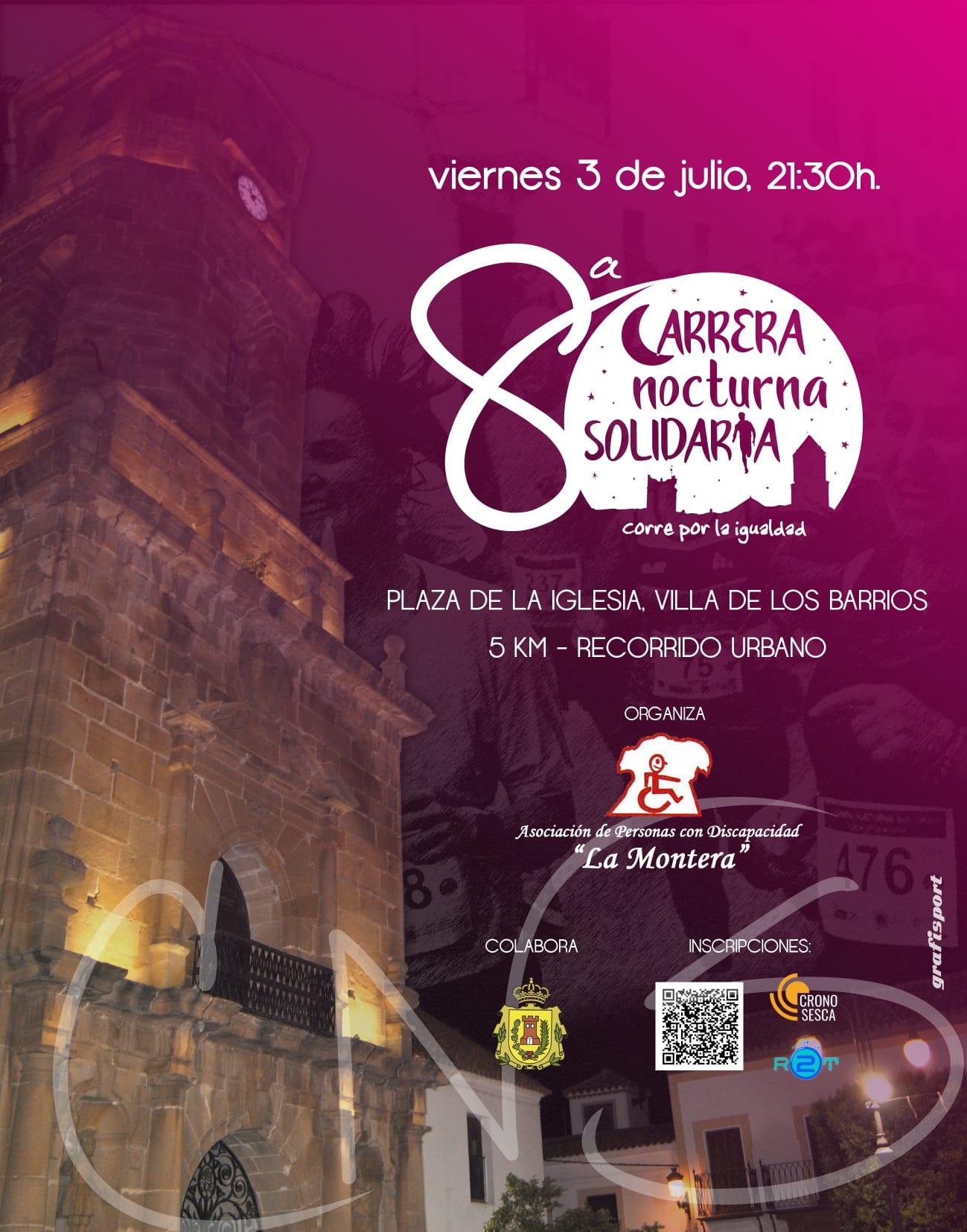 Cartel VIII Carrera Nocturna Solidaria 'Corre por la Igualdad'